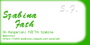 szabina fath business card